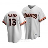 Camiseta Beisbol Hombre San Francisco Giants Austin Slater Cooperstown Collection Primera Blanco