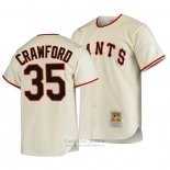 Camiseta Beisbol Hombre San Francisco Giants Brandon Crawford Autentico Cooperstown Collection Primera 1954 Crema