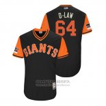 Camiseta Beisbol Hombre San Francisco Giants Derek Law 2018 LLWS Players Weekend D Law Negro