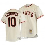 Camiseta Beisbol Hombre San Francisco Giants Evan Longoria Autentico Cooperstown Collection Primera 1954 Crema