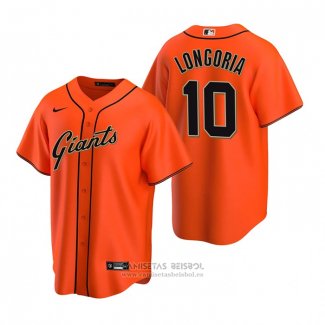 Camiseta Beisbol Hombre San Francisco Giants Evan Longoria Replica Alterno Naranja