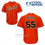 Camiseta Beisbol Hombre San Francisco Giants Tim Lincecum 55 Naranja Alterno Cool Base