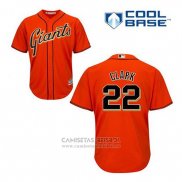 Camiseta Beisbol Hombre San Francisco Giants Will Clark 22 Naranja Alterno Cool Base
