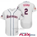 Camiseta Beisbol Hombre Seattle Mariners 2017 Estrellas y Rayas Jean Segura Blanco Flex Base