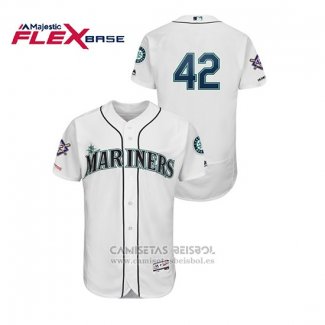 Camiseta Beisbol Hombre Seattle Mariners 2019 Jackie Robinson Day Flex Base Blanco