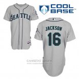 Camiseta Beisbol Hombre Seattle Mariners Austin Jackson 16 Gris Cool Base