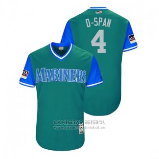 Camiseta Beisbol Hombre Seattle Mariners Denard Span 2018 LLWS Players Weekend D Span Verde