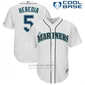 Camiseta Beisbol Hombre Seattle Mariners Guillermo Herojoia Blanco Cool Base