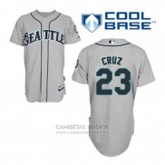 Camiseta Beisbol Hombre Seattle Mariners Nelson Cruz 23 Gris Cool Base