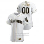 Camiseta Beisbol Hombre Seattle Mariners Personalizada Golden Edition Autentico Blanco