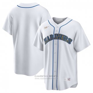 Camiseta Beisbol Hombre Seattle Mariners Primera Cooperstown Collection Blanco