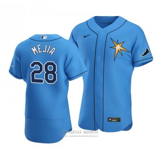 Camiseta Beisbol Hombre Tampa Bay Rays Francisco Mejia 28 Autentico Alterno Azul