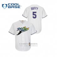Camiseta Beisbol Hombre Tampa Bay Rays Matt Duffy Turn Back The Clock Cool Base Blanco