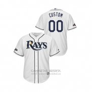 Camiseta Beisbol Hombre Tampa Bay Rays Personalizada 2019 Postemporada Cool Base Blanco