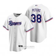 Camiseta Beisbol Hombre Texas Rangers Dj Peters Replica Primera Blanco