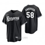 Camiseta Beisbol Hombre Texas Rangers Drew Anderson Replica 2021 Negro