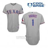 Camiseta Beisbol Hombre Texas Rangers Elvis Andrus 1 Gris Cool Base