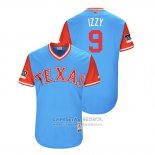 Camiseta Beisbol Hombre Texas Rangers Isiah Kiner Falefa 2018 LLWS Players Weekend Izzy Azul