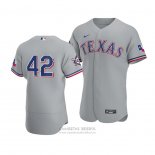 Camiseta Beisbol Hombre Texas Rangers Jackie Robinson Day Autentico Gris