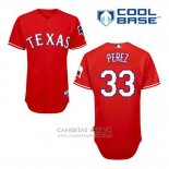 Camiseta Beisbol Hombre Texas Rangers Martin Perez 33 Rojo Alterno Cool Base