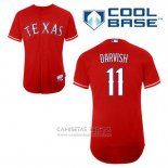 Camiseta Beisbol Hombre Texas Rangers Yu Darvish 11 Rojo Alterno Cool Base