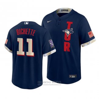 Camiseta Beisbol Hombre Toronto Blue Jays Bo Bichette 2021 All Star Replica Azul