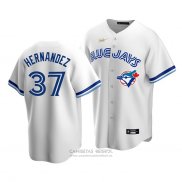 Camiseta Beisbol Hombre Toronto Blue Jays Teoscar Hernandez Cooperstown Collection Primera Blanco