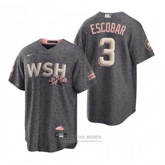 Camiseta Beisbol Hombre Washington Nationals Alcides Escobar 2022 City Connect Replica Gris