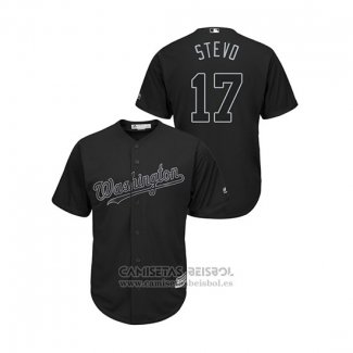 Camiseta Beisbol Hombre Washington Nationals Andrew Stevenson 2019 Players Weekend Replica Negro