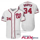 Camiseta Beisbol Hombre Washington Nationals Bryce Harper Blanco 2018 All Star Primera Flex Base