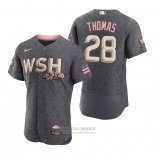 Camiseta Beisbol Hombre Washington Nationals Lane Thomas 2022 City Connect Autentico Gris