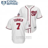 Camiseta Beisbol Hombre Washington Nationals Trea Turner 2018 All Star Cool Base Blanco