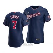 Camiseta Beisbol Hombre Washington Nationals Trea Turner Alterno Autentico Azul