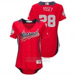 Camiseta Beisbol Mujer All Star Buster Posey 2018 Home Run Derby National League Rojo