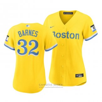 Camiseta Beisbol Mujer Boston Red Sox Matt Barnes 2021 City Connect Replica Oro