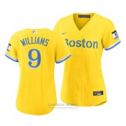 Camiseta Beisbol Mujer Boston Red Sox Ted Williams 2021 City Connect Replica Oro