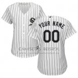 Camiseta Beisbol Mujer Chicago White Sox Personalizada Blanco