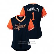 Camiseta Beisbol Mujer Detroit Tigers Jose Iglesias 2018 LLWS Players Weekend Candelita Azul