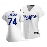 Camiseta Beisbol Mujer Los Angeles Dodgers Kenley Jansen 2020 Primera Replica Blanco