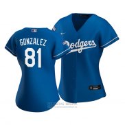 Camiseta Beisbol Mujer Los Angeles Dodgers Victor Gonzalez 2020 Alterno Replica Azul