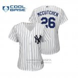 Camiseta Beisbol Mujer New York Yankees Andrew Mccutchen Cool Base Primera Blanco
