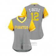 Camiseta Beisbol Mujer Pittsburgh Pirates Corey Dickerson 2018 LLWS Players Weekend C Dizzle Gris