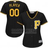 Camiseta Beisbol Mujer Pittsburgh Pirates Personalizada Negro