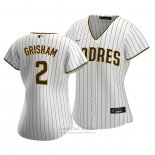 Camiseta Beisbol Mujer San Diego Padres Trent Grisham Replica Primera Blanco