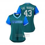 Camiseta Beisbol Mujer Seattle Mariners Adam Warren 2018 LLWS Players Weekend The Warden Verde