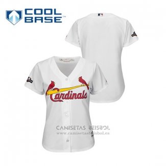 Camiseta Beisbol Mujer St. Louis Cardinals Carlos Martinez 2019 Postemporada Cool Base Blanco