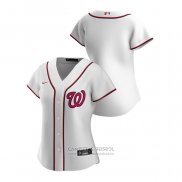 Camiseta Beisbol Mujer Washington Nationals Replica 2020 Primera Blanco