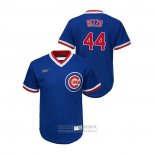 Camiseta Beisbol Nino Chicago Cubs Anthony Rizzo Cooperstown Collection Road Azul