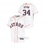 Camiseta Beisbol Nino Houston Astros Nolan Ryan Replica Primera Blanco