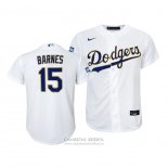 Camiseta Beisbol Nino Los Angeles Dodgers Austin Barnes 2021 Gold Program Replica Blanco